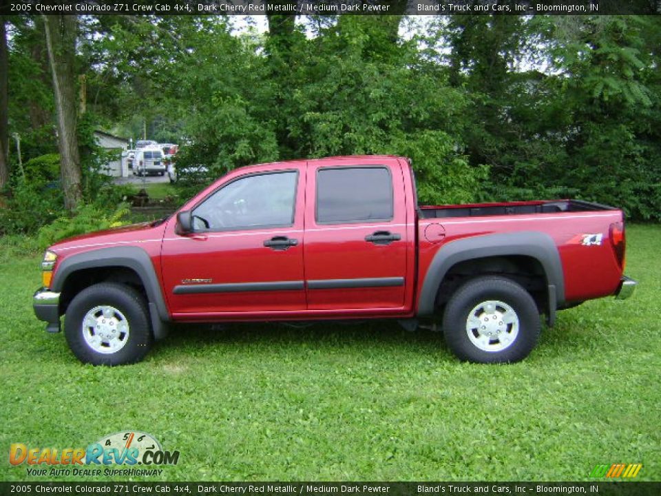 2005 Chevrolet Colorado Z71 Crew Cab 4x4 Dark Cherry Red Metallic / Medium Dark Pewter Photo #8