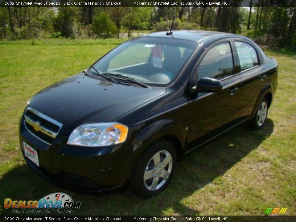 2009 Chevrolet Aveo LT Sedan Black Granite Metallic / Charcoal Photo #1