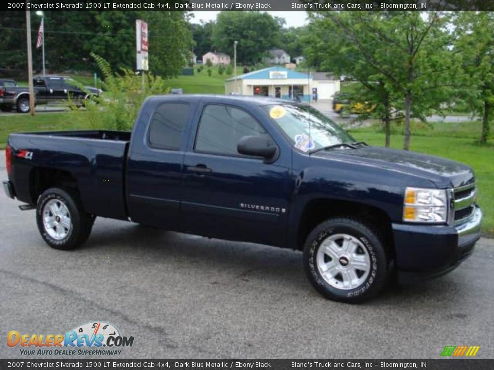2007 Chevrolet Silverado 1500 LT Extended Cab 4x4 Dark Blue Metallic / Ebony Black Photo #1