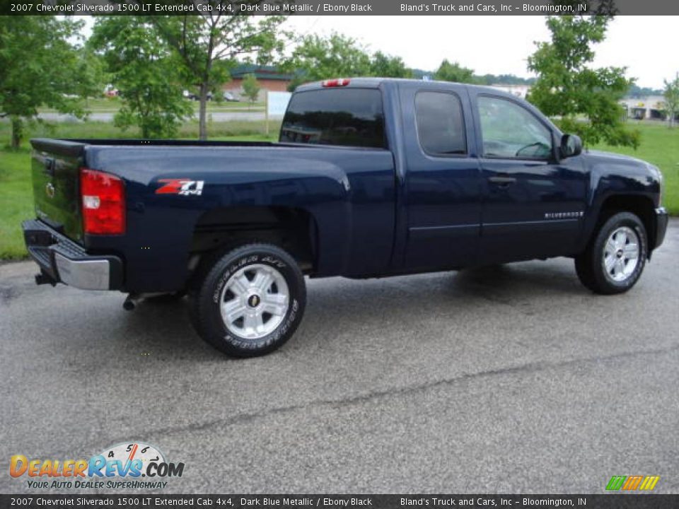 2007 Chevrolet Silverado 1500 LT Extended Cab 4x4 Dark Blue Metallic / Ebony Black Photo #3