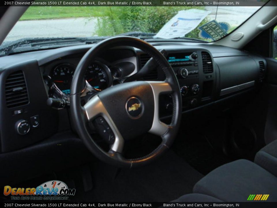 2007 Chevrolet Silverado 1500 LT Extended Cab 4x4 Dark Blue Metallic / Ebony Black Photo #8