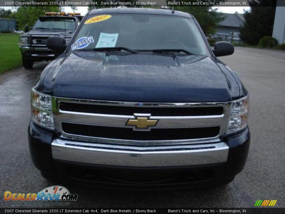 2007 Chevrolet Silverado 1500 LT Extended Cab 4x4 Dark Blue Metallic / Ebony Black Photo #9