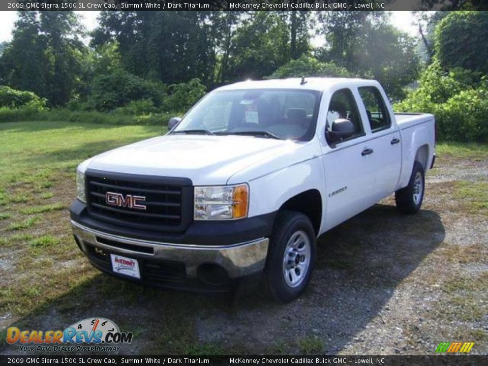 2009 GMC Sierra 1500 SL Crew Cab Summit White / Dark Titanium Photo #1