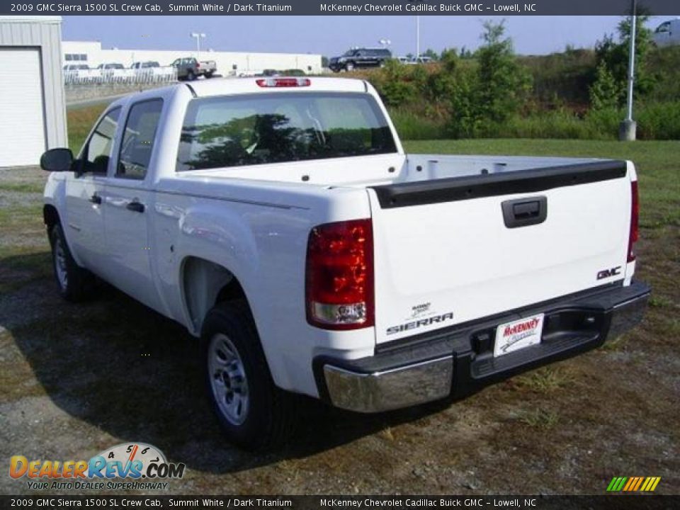 2009 GMC Sierra 1500 SL Crew Cab Summit White / Dark Titanium Photo #4