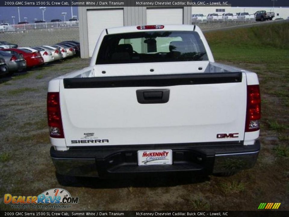 2009 GMC Sierra 1500 SL Crew Cab Summit White / Dark Titanium Photo #5