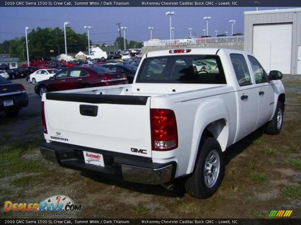 2009 GMC Sierra 1500 SL Crew Cab Summit White / Dark Titanium Photo #6