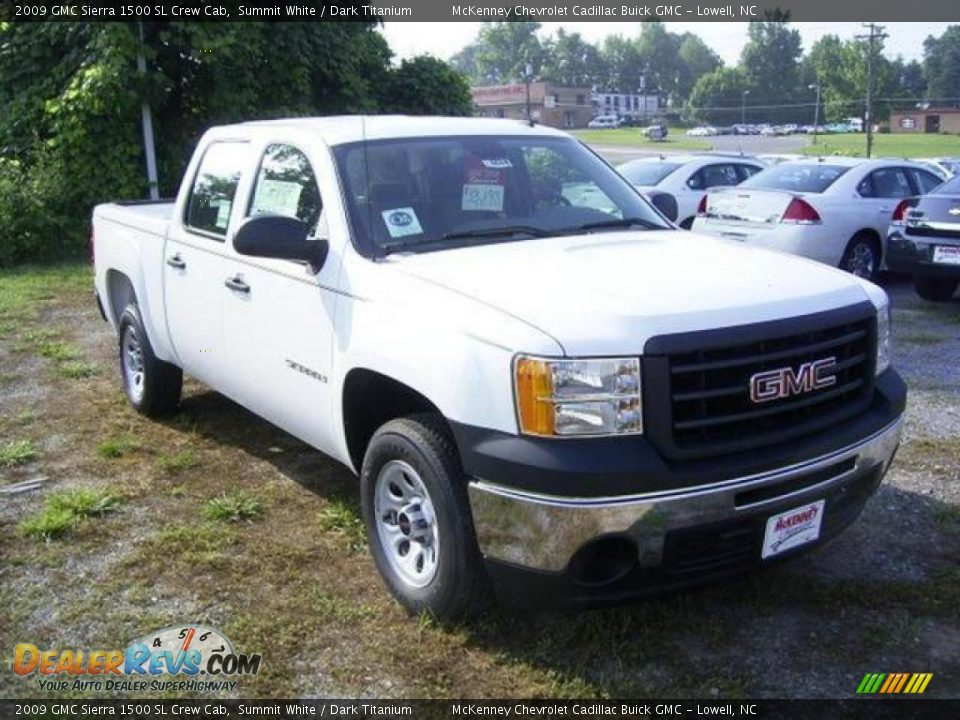 2009 GMC Sierra 1500 SL Crew Cab Summit White / Dark Titanium Photo #8