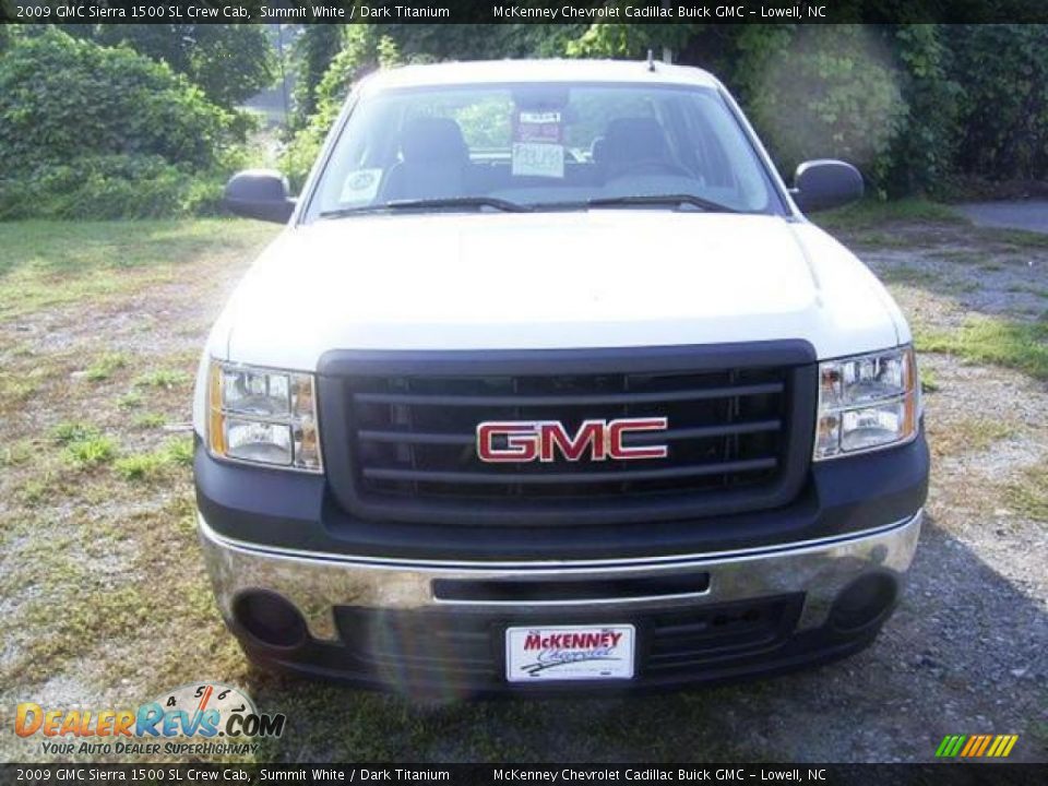 2009 GMC Sierra 1500 SL Crew Cab Summit White / Dark Titanium Photo #9