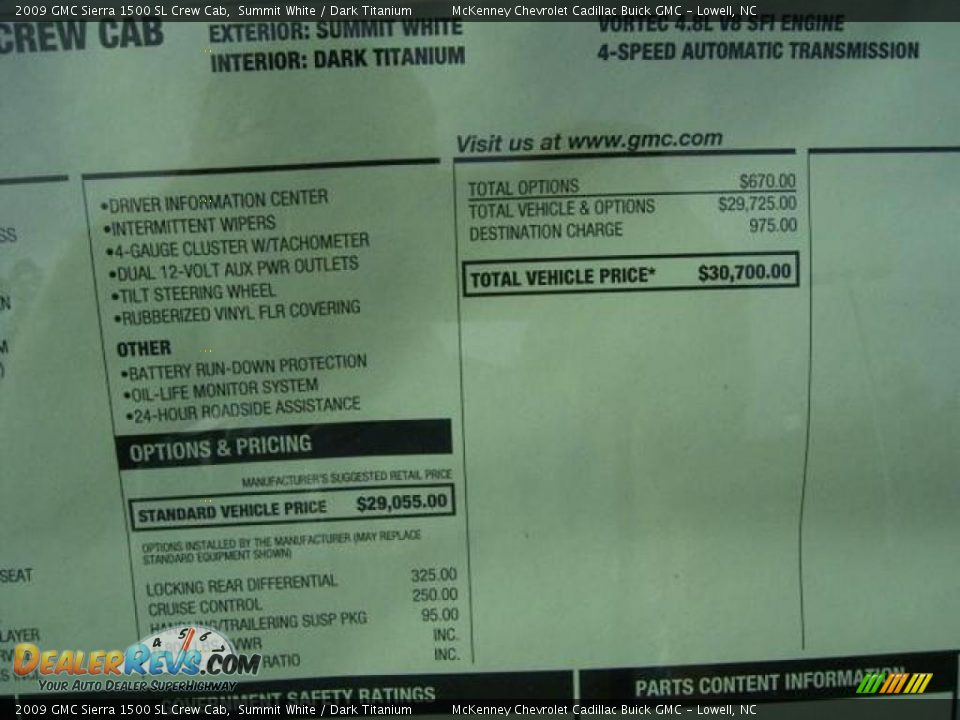 2009 GMC Sierra 1500 SL Crew Cab Summit White / Dark Titanium Photo #10