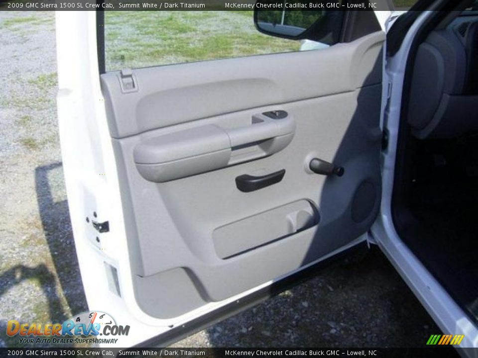 2009 GMC Sierra 1500 SL Crew Cab Summit White / Dark Titanium Photo #13