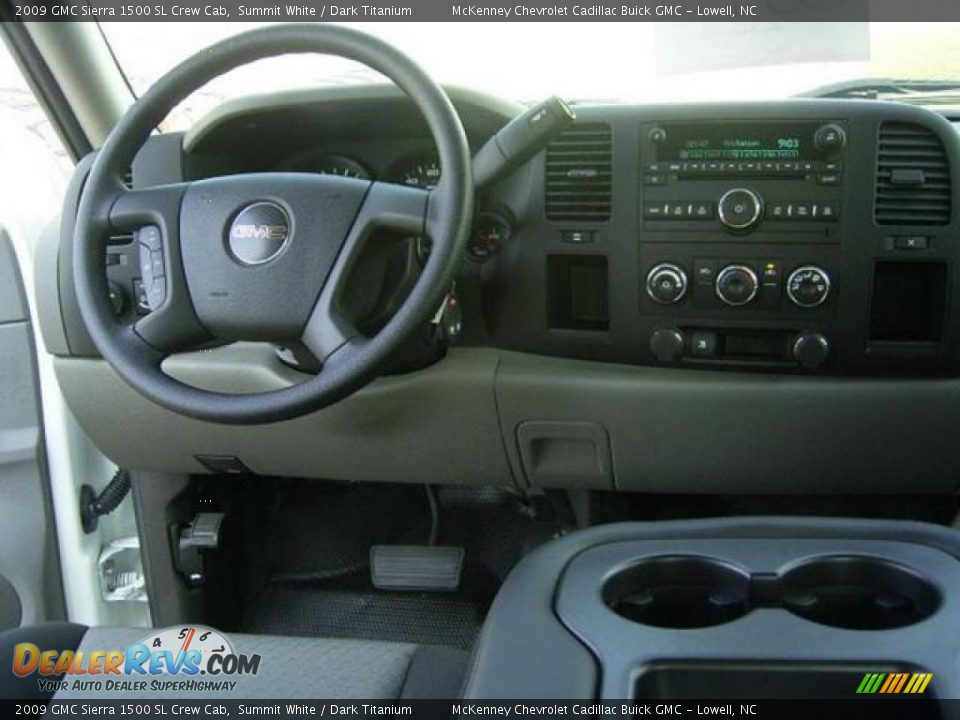 2009 GMC Sierra 1500 SL Crew Cab Summit White / Dark Titanium Photo #19