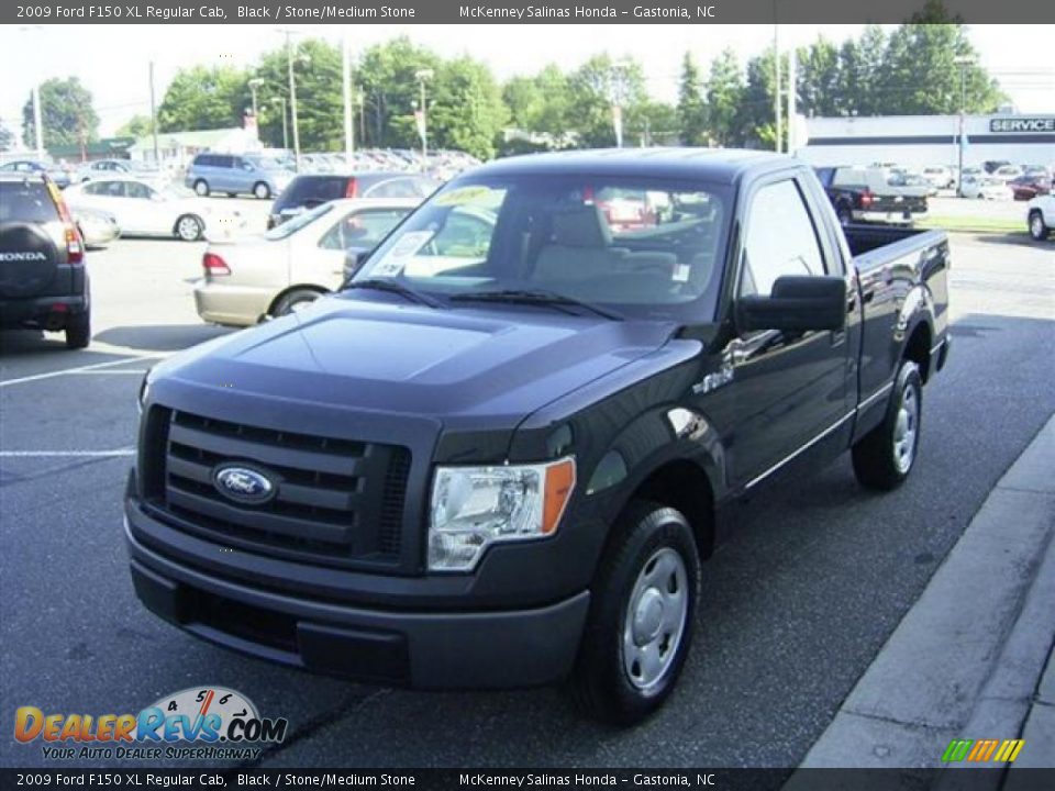 2009 Ford F150 XL Regular Cab Black / Stone/Medium Stone Photo #1