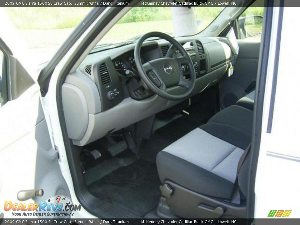 2009 GMC Sierra 1500 SL Crew Cab Summit White / Dark Titanium Photo #25
