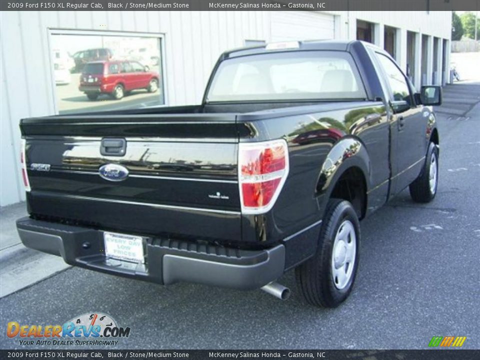 2009 Ford F150 XL Regular Cab Black / Stone/Medium Stone Photo #8