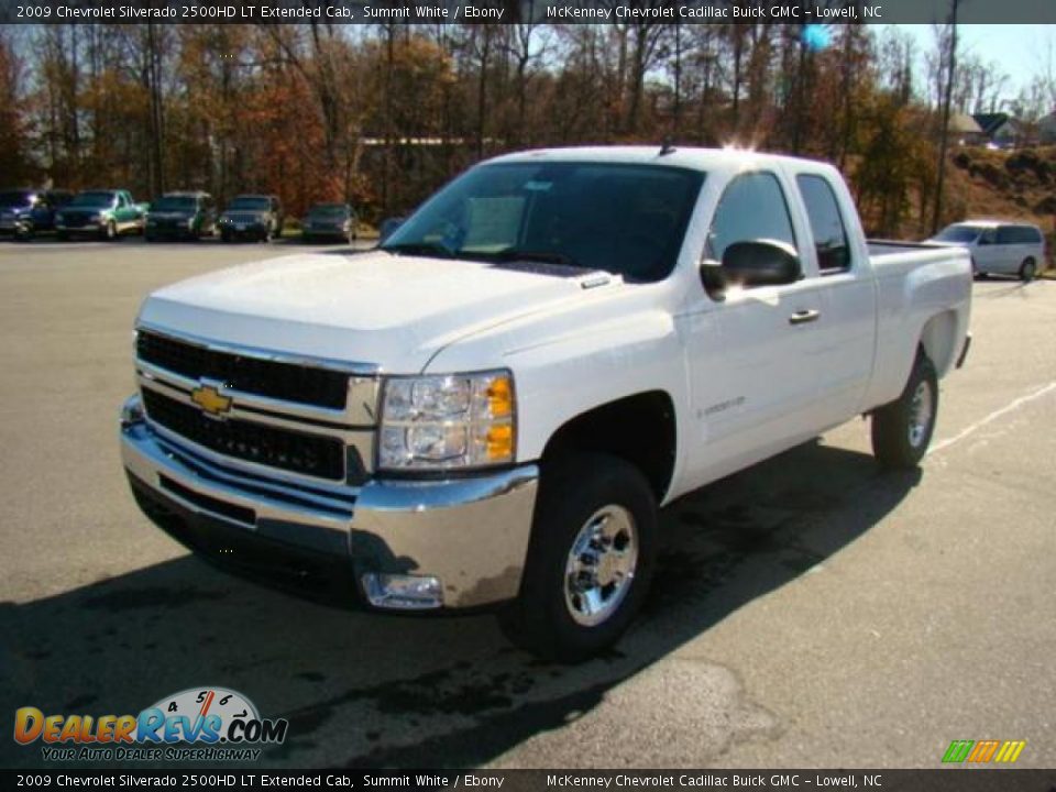 2009 Chevrolet Silverado 2500HD LT Extended Cab Summit White / Ebony Photo #1
