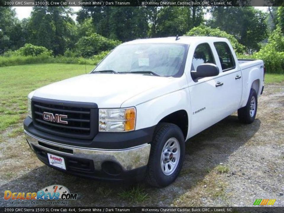 2009 GMC Sierra 1500 SL Crew Cab 4x4 Summit White / Dark Titanium Photo #1