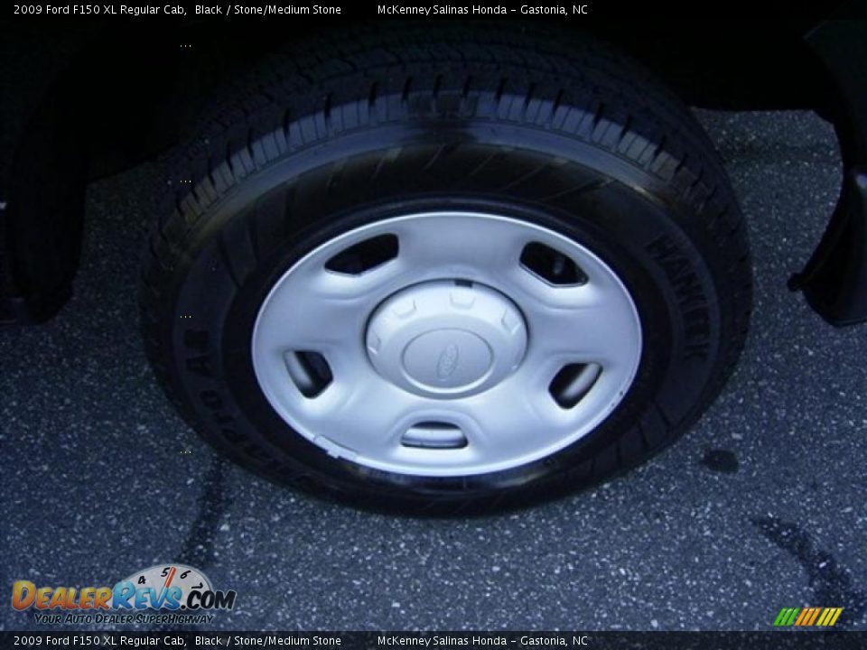2009 Ford F150 XL Regular Cab Black / Stone/Medium Stone Photo #11