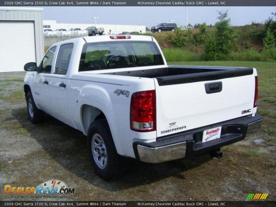 2009 GMC Sierra 1500 SL Crew Cab 4x4 Summit White / Dark Titanium Photo #4