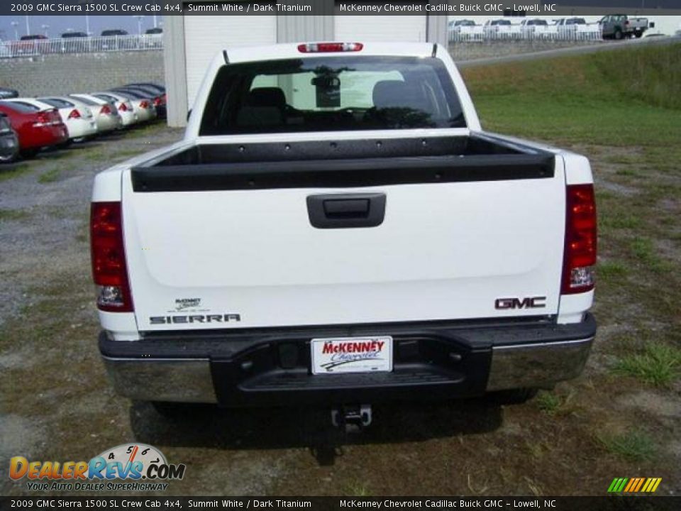 2009 GMC Sierra 1500 SL Crew Cab 4x4 Summit White / Dark Titanium Photo #5