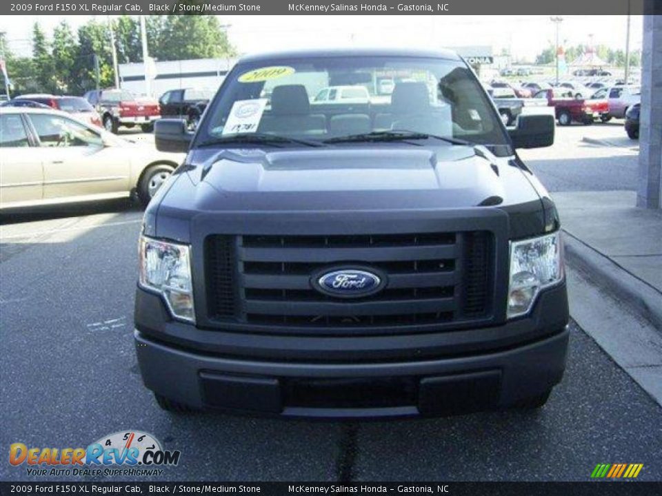 2009 Ford F150 XL Regular Cab Black / Stone/Medium Stone Photo #13