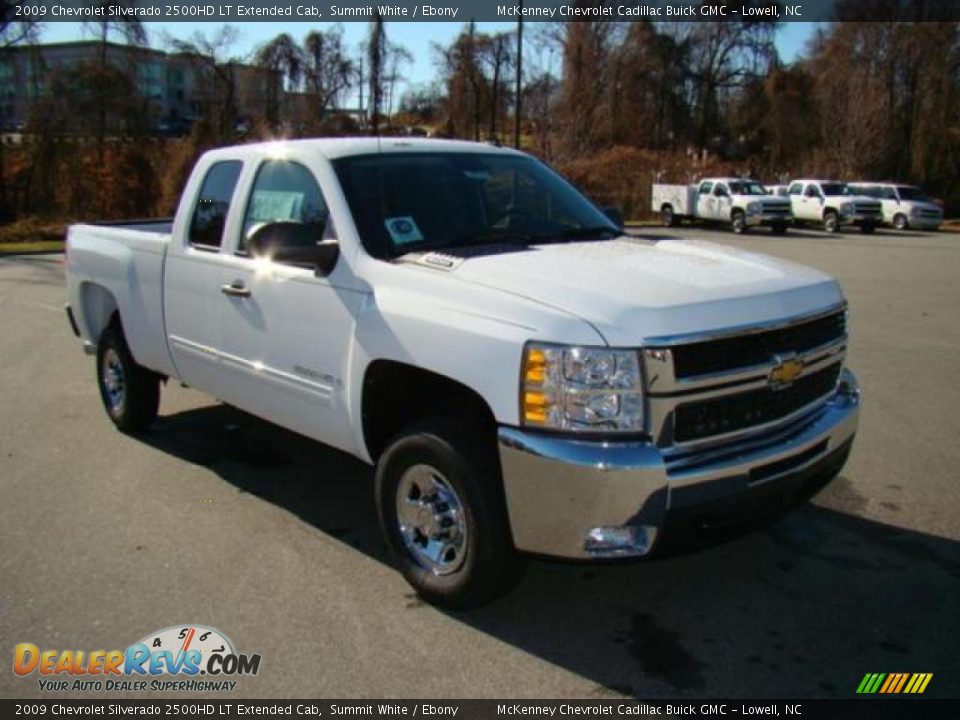 2009 Chevrolet Silverado 2500HD LT Extended Cab Summit White / Ebony Photo #6