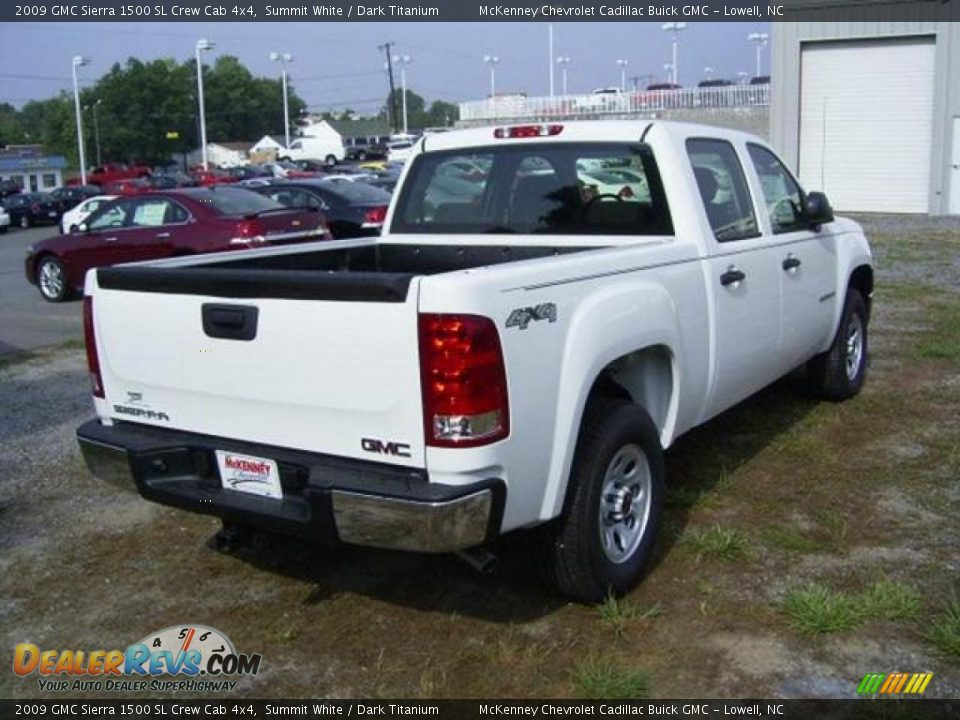 2009 GMC Sierra 1500 SL Crew Cab 4x4 Summit White / Dark Titanium Photo #7