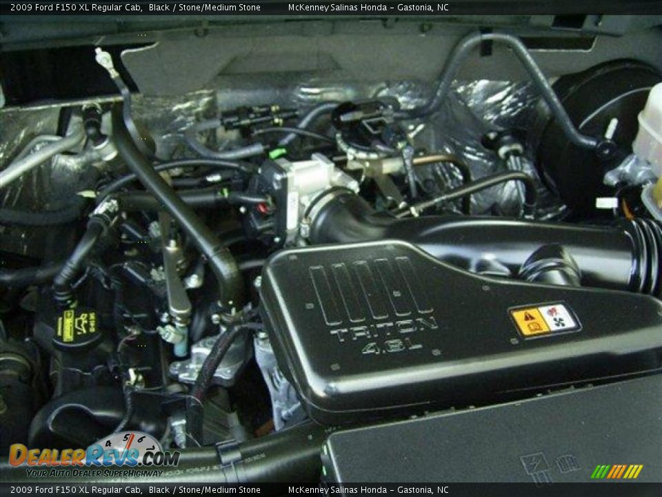 2009 Ford F150 XL Regular Cab Black / Stone/Medium Stone Photo #15