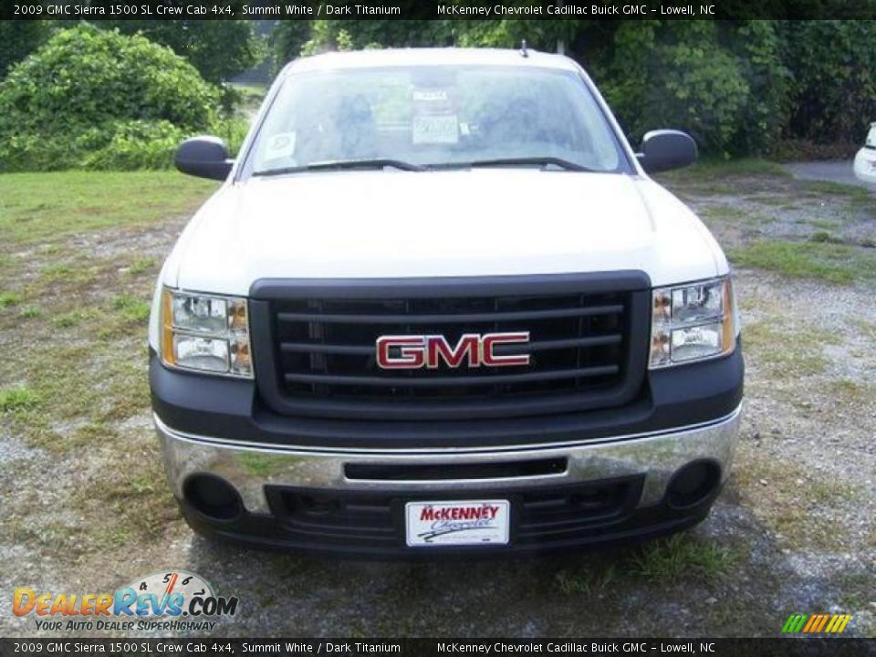 2009 GMC Sierra 1500 SL Crew Cab 4x4 Summit White / Dark Titanium Photo #11