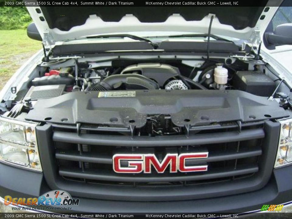 2009 GMC Sierra 1500 SL Crew Cab 4x4 Summit White / Dark Titanium Photo #12