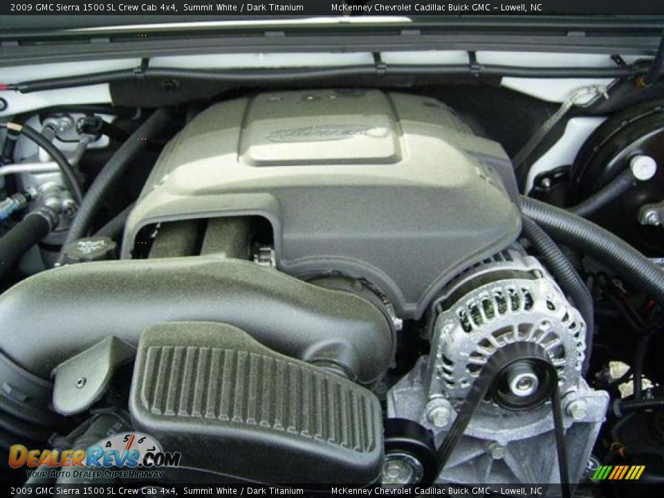 2009 GMC Sierra 1500 SL Crew Cab 4x4 Summit White / Dark Titanium Photo #13