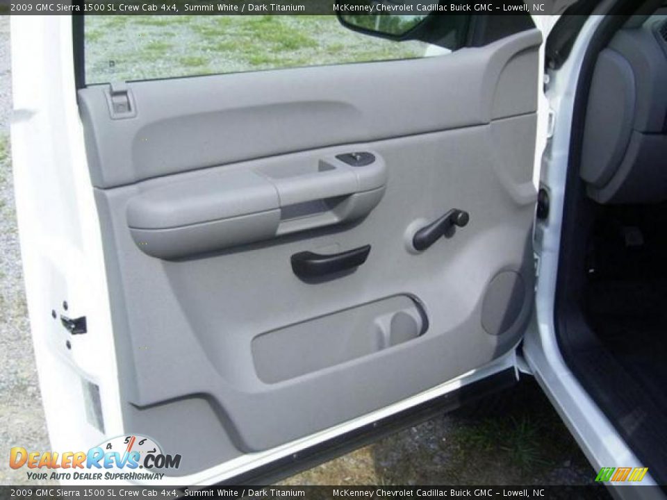 2009 GMC Sierra 1500 SL Crew Cab 4x4 Summit White / Dark Titanium Photo #14