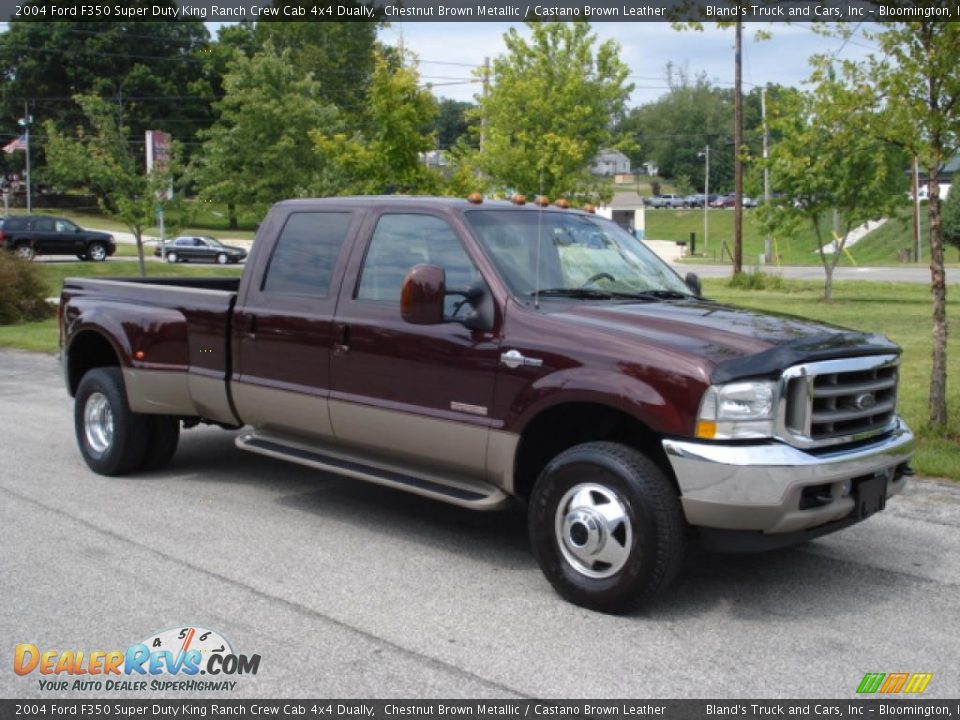 2004 Ford F350 Super Duty King Ranch Crew Cab 4x4 Dually Chestnut Brown Metallic / Castano Brown Leather Photo #1