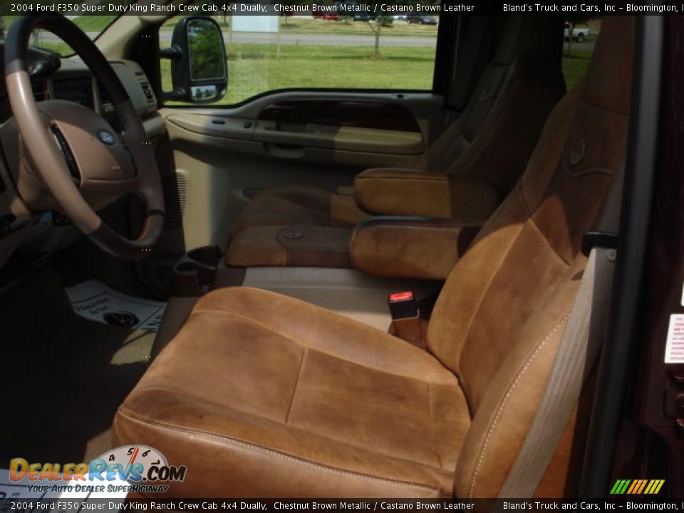 2004 Ford F350 Super Duty King Ranch Crew Cab 4x4 Dually Chestnut Brown Metallic / Castano Brown Leather Photo #7