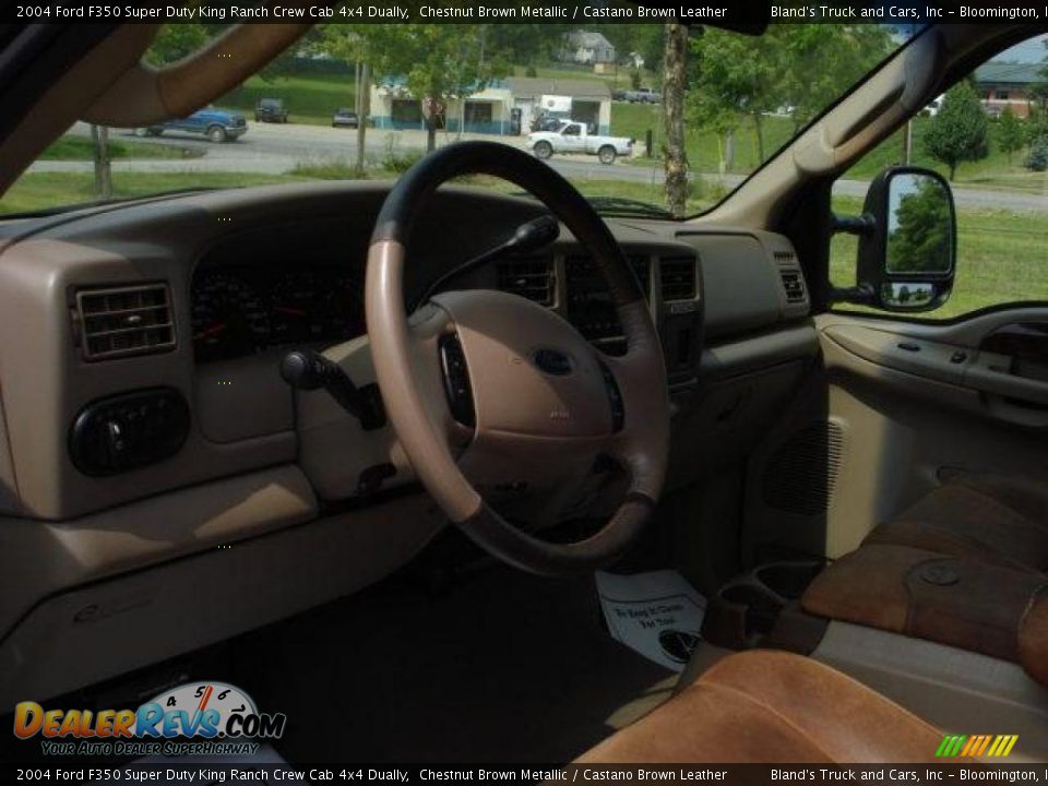 2004 Ford F350 Super Duty King Ranch Crew Cab 4x4 Dually Chestnut Brown Metallic / Castano Brown Leather Photo #8