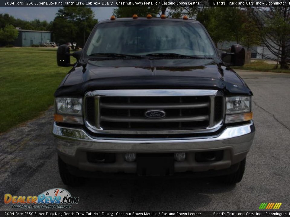 2004 Ford F350 Super Duty King Ranch Crew Cab 4x4 Dually Chestnut Brown Metallic / Castano Brown Leather Photo #9