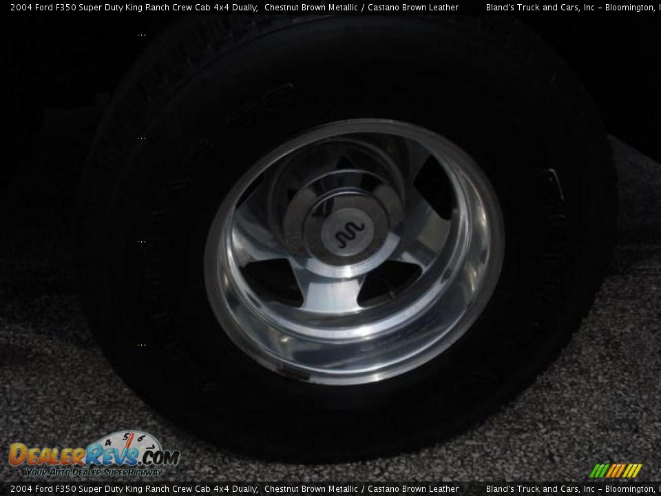 2004 Ford F350 Super Duty King Ranch Crew Cab 4x4 Dually Chestnut Brown Metallic / Castano Brown Leather Photo #16