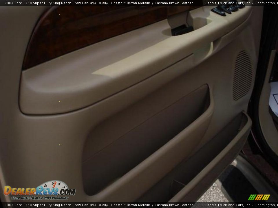 2004 Ford F350 Super Duty King Ranch Crew Cab 4x4 Dually Chestnut Brown Metallic / Castano Brown Leather Photo #17