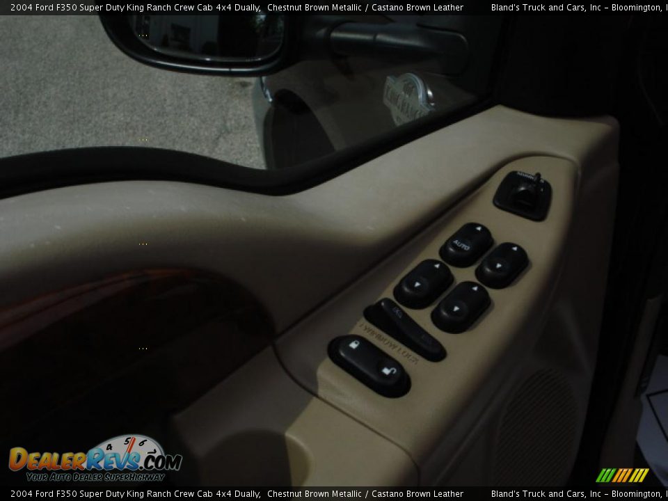 2004 Ford F350 Super Duty King Ranch Crew Cab 4x4 Dually Chestnut Brown Metallic / Castano Brown Leather Photo #18