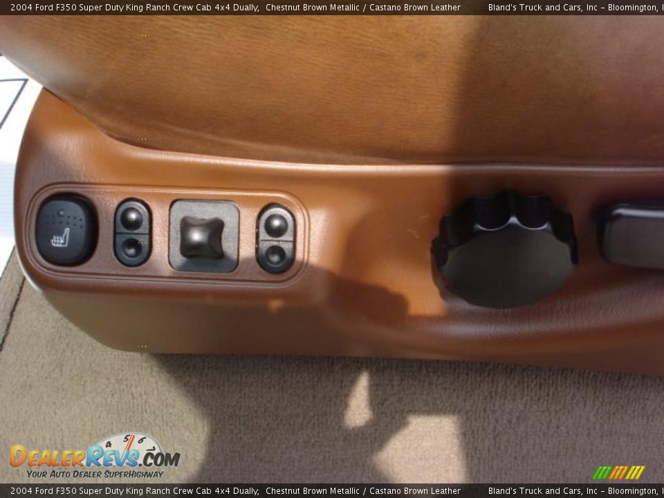 2004 Ford F350 Super Duty King Ranch Crew Cab 4x4 Dually Chestnut Brown Metallic / Castano Brown Leather Photo #19