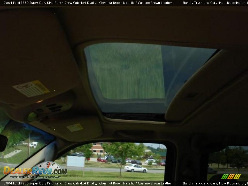 2004 Ford F350 Super Duty King Ranch Crew Cab 4x4 Dually Chestnut Brown Metallic / Castano Brown Leather Photo #20