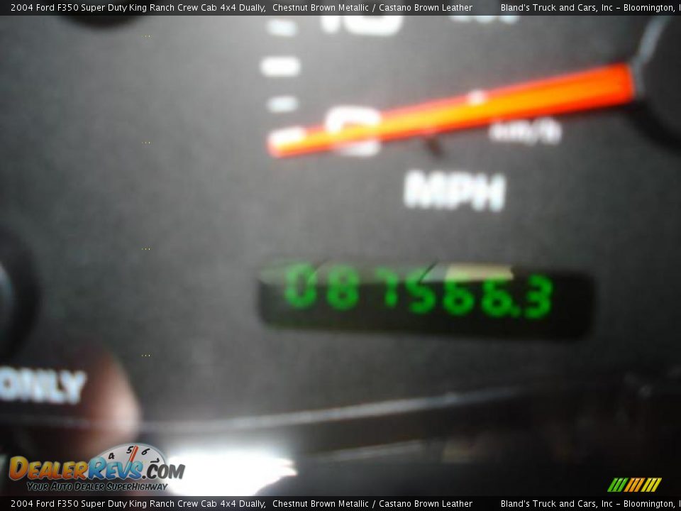 2004 Ford F350 Super Duty King Ranch Crew Cab 4x4 Dually Chestnut Brown Metallic / Castano Brown Leather Photo #22