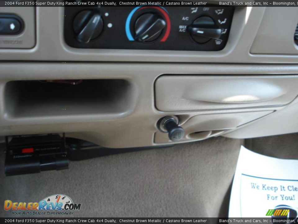 2004 Ford F350 Super Duty King Ranch Crew Cab 4x4 Dually Chestnut Brown Metallic / Castano Brown Leather Photo #26