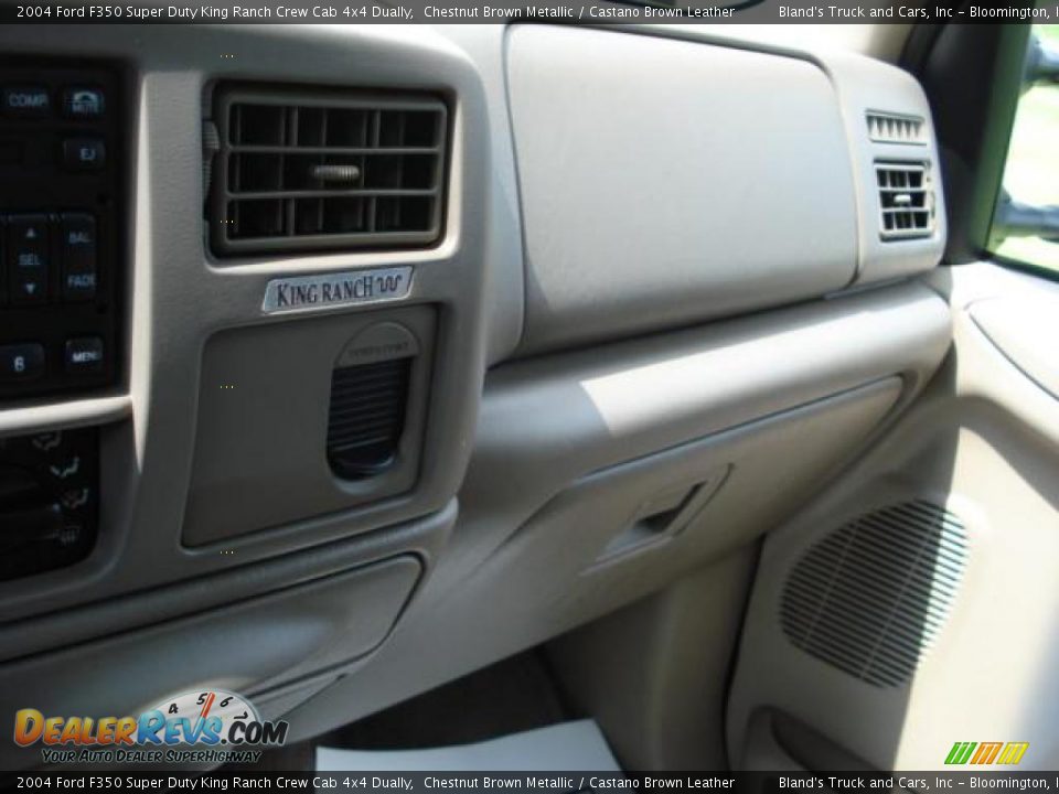 2004 Ford F350 Super Duty King Ranch Crew Cab 4x4 Dually Chestnut Brown Metallic / Castano Brown Leather Photo #27