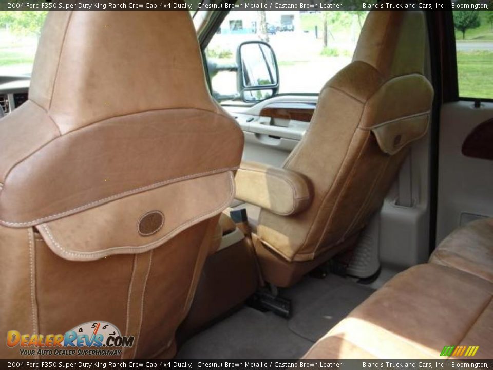 2004 Ford F350 Super Duty King Ranch Crew Cab 4x4 Dually Chestnut Brown Metallic / Castano Brown Leather Photo #32