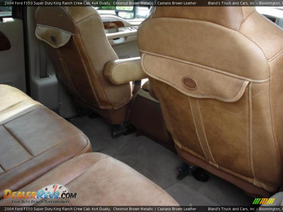 2004 Ford F350 Super Duty King Ranch Crew Cab 4x4 Dually Chestnut Brown Metallic / Castano Brown Leather Photo #35