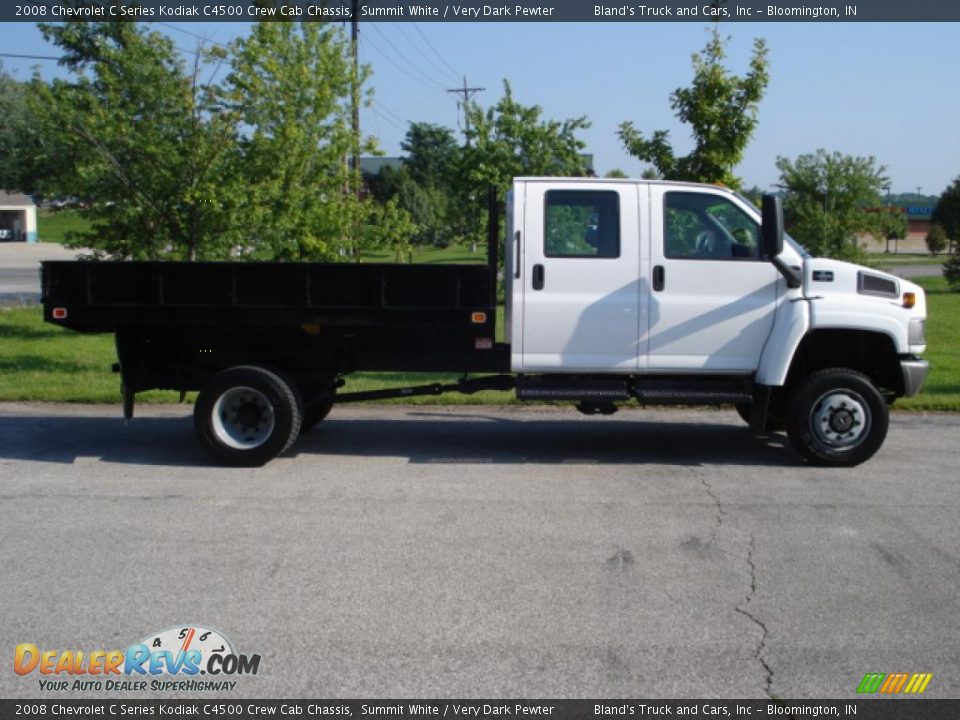 2008 Chevrolet C Series Kodiak C4500 Crew Cab Chassis Summit White / Very Dark Pewter Photo #1