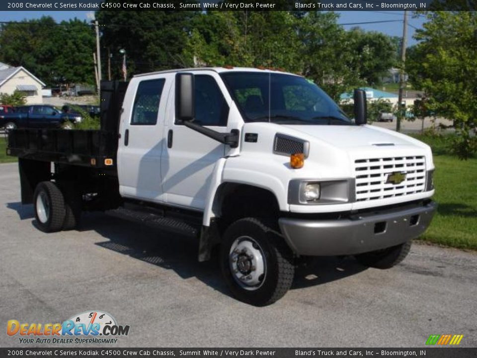 2008 Chevrolet C Series Kodiak C4500 Crew Cab Chassis Summit White / Very Dark Pewter Photo #3