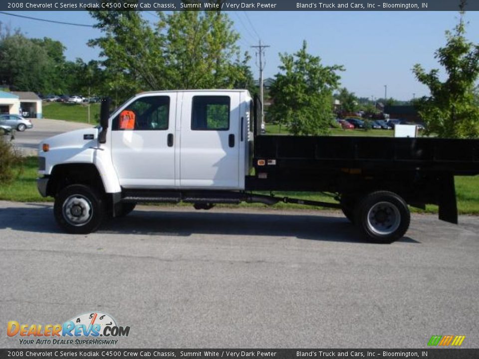 2008 Chevrolet C Series Kodiak C4500 Crew Cab Chassis Summit White / Very Dark Pewter Photo #4