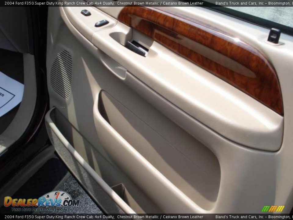 2004 Ford F350 Super Duty King Ranch Crew Cab 4x4 Dually Chestnut Brown Metallic / Castano Brown Leather Photo #36