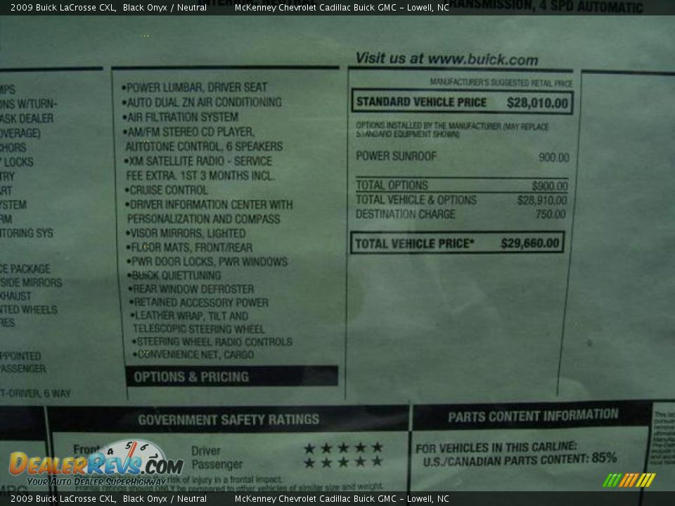 2009 Buick LaCrosse CXL Black Onyx / Neutral Photo #4